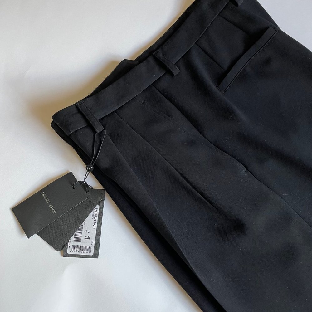 Giorgio Armani black pleated trouser size 12
